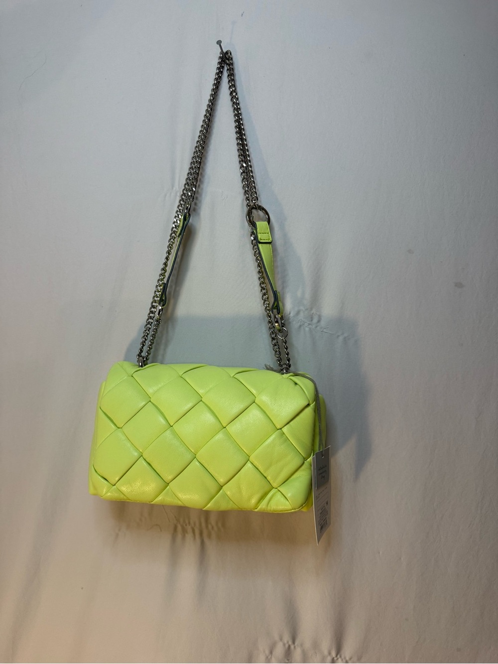 a new day Neon Lime Woven Shoulder Bag with Chain Strap